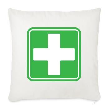 First Aid Medical Cross Sicherheitssymbol Vektor-Symbol - Sofakissenbezug 45 x 45 cm - Naturweiß  - Vorne