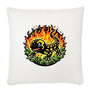 Fire salamander - Sofa pillowcase 17,3'' x 17,3'' (45 x 45 cm) - natural white - Front