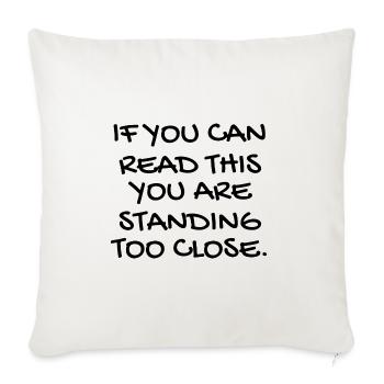 Masque facial disant drôle - dictons drôles - Housse de coussin décorative 45 x 45 cm - blanc nature - Devant