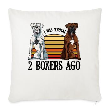 boxeur - Housse de coussin décorative 45 x 45 cm - blanc nature - Devant