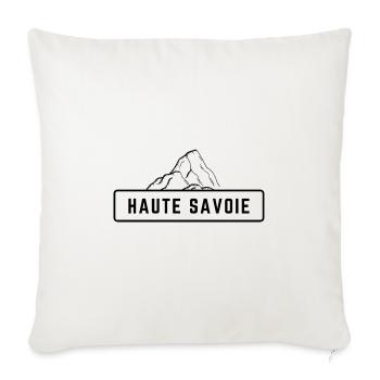 Haute Savoie Schwarzer Berg - Sofakissenbezug 45 x 45 cm - Naturweiß  - Vorne