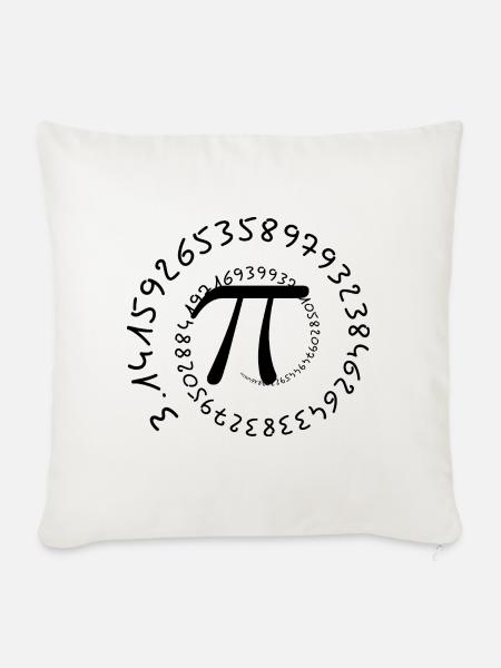 Pi - Mathematik - Sofakissenbezug 45 x 45 cm - Naturweiß