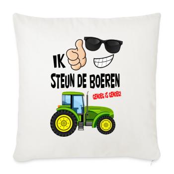 Bauern protestieren mit genug ist genug für die Bauern - Sofakissenbezug 45 x 45 cm - Naturweiß  - Vorne