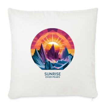 Sonnenaufgang über den Gipfeln - Sofakissenbezug 45 x 45 cm - Naturweiß  - Vorne