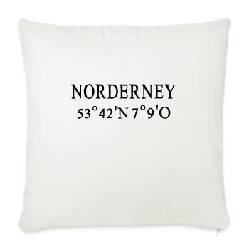 Norderney Koordinaten Insel - Sofakissenbezug 45 x 45 cm - Naturweiß  - Vorne