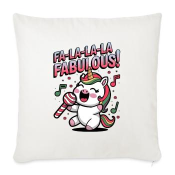 Fa-la-la-la Fabulous! - Sofa pillowcase 17,3'' x 17,3'' (45 x 45 cm) - natural white - Front