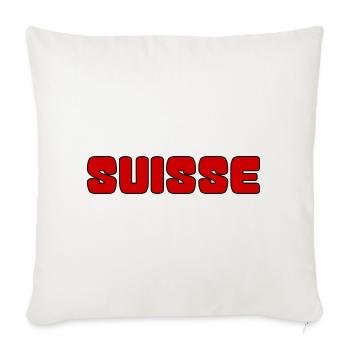 SUISSE. PAYS. GENEVE. SUISSE. HUMOUR. PAYS - Housse de coussin décorative 45 x 45 cm - blanc nature - Devant