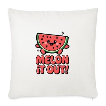 Melon It Out! - Sofa pillowcase 17,3'' x 17,3'' (45 x 45 cm) - natural white - Front