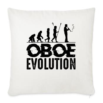 Oboe - Sofakissenbezug 45 x 45 cm - Naturweiß  - Vorne