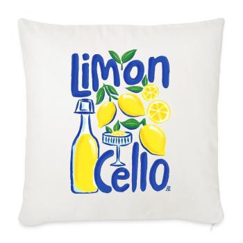 Cooles Design - Sofakissenbezug 45 x 45 cm - Naturweiß  - Vorne