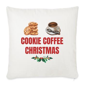 Cookie Café Réveillon de Noël - Housse de coussin décorative 45 x 45 cm - blanc nature - Devant