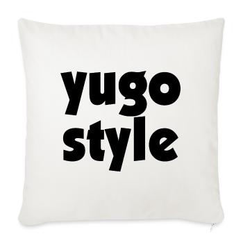 Yugo style - united style of Balkan - Sofa pillowcase 17,3'' x 17,3'' (45 x 45 cm) - natural white - Front