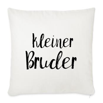 kleiner Bruder - Sofakissenbezug 45 x 45 cm - Naturweiß  - Vorne