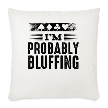 Poker - Sofa pillowcase 17,3'' x 17,3'' (45 x 45 cm) - natural white - Front