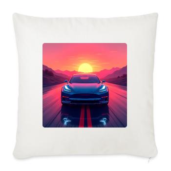 Electric Highway - Sofa pillowcase 17,3'' x 17,3'' (45 x 45 cm) - natural white - Front