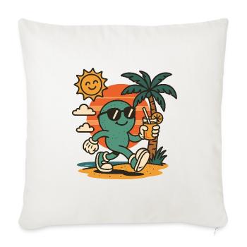 Good mood - Sofa pillowcase 17,3'' x 17,3'' (45 x 45 cm) - natural white - Front