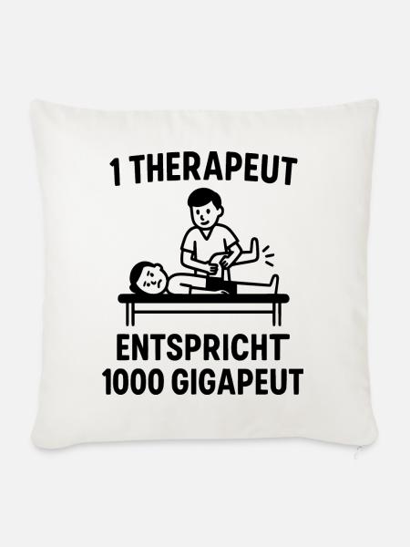 Physio Motivation KNOW YOUR VALUE Therapeut - Sofakissenbezug 45 x 45 cm - Naturweiß