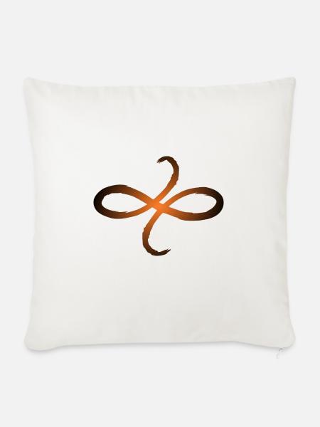 Keltische Symbole Freundschaft - Sofakissenbezug 45 x 45 cm - Naturweiß