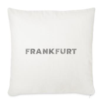 Frankfurt Stadt in Hessen Schraffur Schriftzug - Sofakissenbezug 45 x 45 cm - Naturweiß  - Vorne