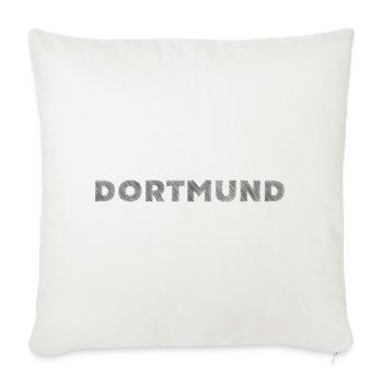 Dortmund ville allemande NRW Lettrage d’éclosion - Housse de coussin décorative 45 x 45 cm - blanc nature - Devant