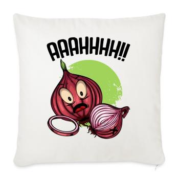 Onion chaos neon illustration - Sofa pillowcase 17,3'' x 17,3'' (45 x 45 cm) - natural white - Front