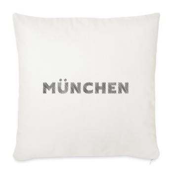 Munich Bavière Allemand Ville Hatching lettrage - Housse de coussin décorative 45 x 45 cm - blanc nature - Devant