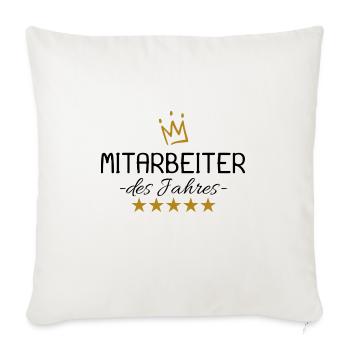 Mitarbeiter des Jahres - Sofakissenbezug 45 x 45 cm - Naturweiß  - Vorne