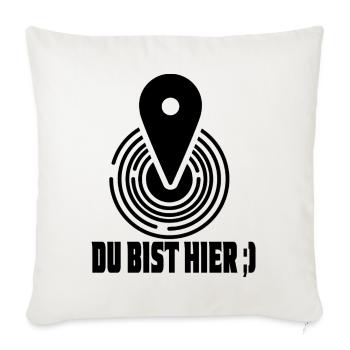 You are here, your current location - Sofa pillowcase 17,3'' x 17,3'' (45 x 45 cm) - natural white - Front