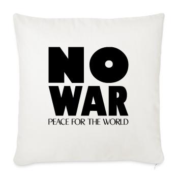 NO WAR Peace for the world - Sofa pillowcase 17,3'' x 17,3'' (45 x 45 cm) - natural white - Front