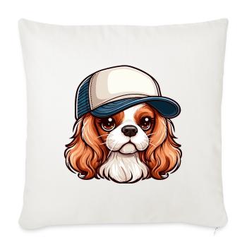 Cavalier King Charles Hund Hund - Mütze - Sofakissenbezug 45 x 45 cm - Naturweiß  - Vorne