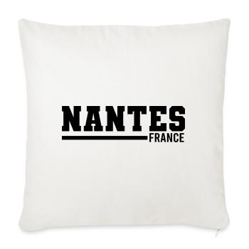 Nantes | France - Sofa pillowcase 17,3'' x 17,3'' (45 x 45 cm) - natural white - Front