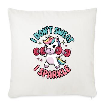 Je ne transpire pas, je scintille - Housse de coussin décorative 45 x 45 cm - blanc nature - Devant