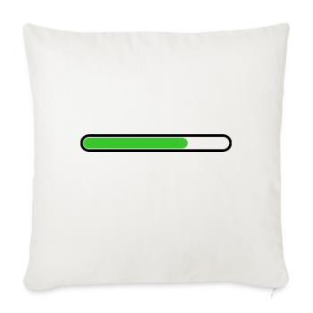 Loading bar Black Green - Sofa pillowcase 17,3'' x 17,3'' (45 x 45 cm) - natural white - Front