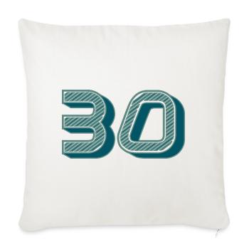 30. 30 YEARS. 30th ANNIVERSARY. 30 YEARS ANNIVERSARY. - Sofa pillowcase 17,3'' x 17,3'' (45 x 45 cm) - natural white - Front