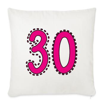 30. 30 YEARS. 30th ANNIVERSARY. 30 YEARS ANNIVERSARY. - Sofa pillowcase 17,3'' x 17,3'' (45 x 45 cm) - natural white - Front