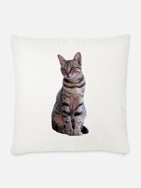 Katze Katzen Süßes Kätzchen Weihnachtsgeschenk - Sofakissenbezug 45 x 45 cm - Naturweiß 