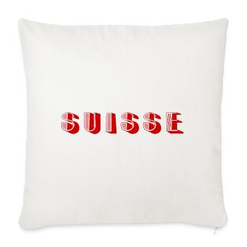 SUISSE. PAYS - Housse de coussin décorative 45 x 45 cm - blanc nature - Devant
