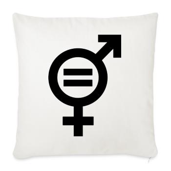 Gender Equality Symbol Emancipation Equality - Sofa pillowcase 17,3'' x 17,3'' (45 x 45 cm) - natural white - Front