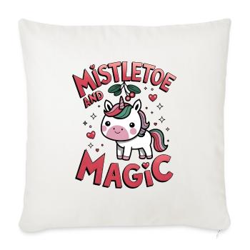 Mistletoe And Magic - Sofa pillowcase 17,3'' x 17,3'' (45 x 45 cm) - natural white - Front