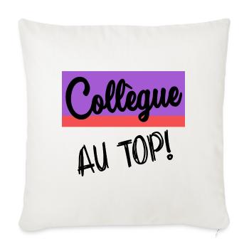 COLLEAGUE. START. EMPLOYMENT. HUMOR. MANAGER. CHIEF - Sofa pillowcase 17,3'' x 17,3'' (45 x 45 cm) - natural white - Front