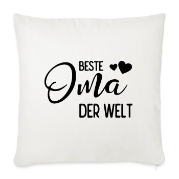 Beste Oma der Welt - Sofakissenbezug 45 x 45 cm - Naturweiß  - Vorne