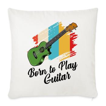 Gitarre - Sofakissenbezug 45 x 45 cm - Naturweiß  - Vorne