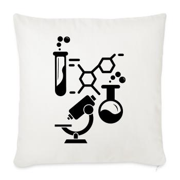 Neurons Chemistry Science Periodic Table Laboratory - Sofa pillowcase 17,3'' x 17,3'' (45 x 45 cm) - natural white - Front