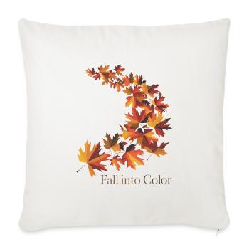 Fallen Sie in Farbe - Sofakissenbezug 45 x 45 cm - Naturweiß  - Vorne