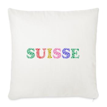 SUISSE. PAYS - Housse de coussin décorative 45 x 45 cm - blanc nature - Devant