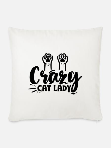 Cat Lover - Sofakissenbezug 45 x 45 cm - Naturweiß