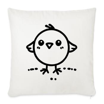 Cheeky Chick - Sofa pillowcase 17,3'' x 17,3'' (45 x 45 cm) - natural white - Front