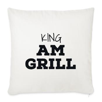 King au grill - Housse de coussin décorative 45 x 45 cm - blanc nature - Devant