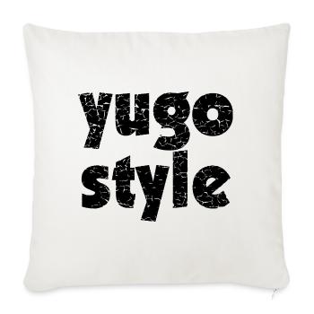 yugo style - united style of Balkan - Sofa pillowcase 17,3'' x 17,3'' (45 x 45 cm) - natural white - Front