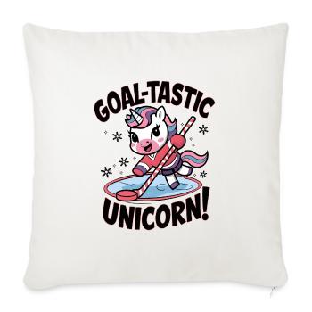 Licorne but-tastique ! - Housse de coussin décorative 45 x 45 cm - blanc nature - Devant